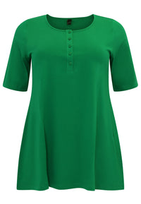 Tunic flare fit COTTON - green - #3