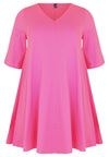 Tunic Swing short sleeve COTTON - pink - #4