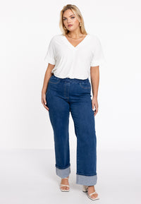 T-shirt v-neck DOLCE - white - #1
