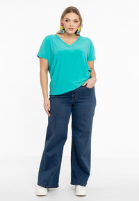T-shirt v-neck DOLCE - turquoise - #2