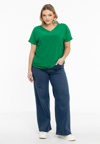 T-shirt v-neck DOLCE - green - #2