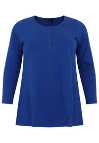 Tunic flare buttons COTTON - indigo - #3
