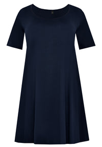 Tunic longsleeve wide bottom COTTON - black - #4