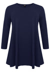 Tunic longsleeve wide bottom COTTON - blue - #4