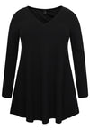 Tunic wide bottom DIAGONAL - black - #4