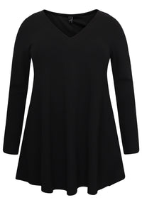 Tunic wide bottom DIAGONAL - black - #4