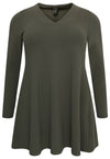 Tunic wide bottom DIAGONAL - green - #4