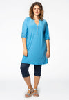 Tuniek dolce grandad collar - lichtblauw