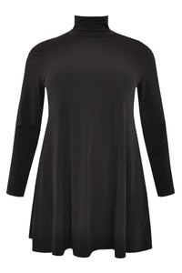 Tunic with col wide bottom - black - #4