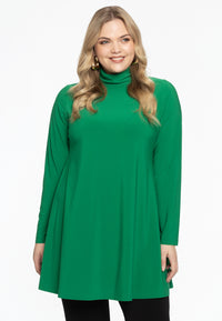 Tunic with col wide bottom - green - #1