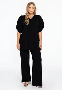 Trousers long COTTON - black - #1