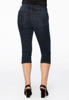 Cropped capri jeans blauw - Donker indigo