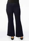 Boot-cut pants interlock - blauw