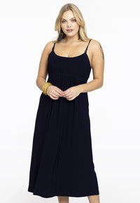 Dress spaghetti elastic waist DOLCE - blue - #1
