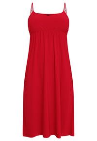 Dress spaghetti elastic waist DOLCE - red - #3