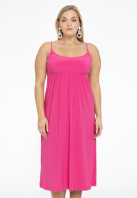 Dress spaghetti elastic waist DOLCE - pink - #1