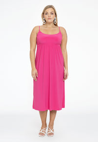 Dress spaghetti elastic waist DOLCE - pink - #2