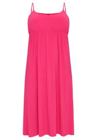 Dress spaghetti elastic waist DOLCE - pink - #4