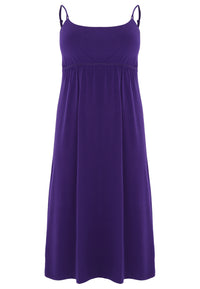 Dress spaghetti elastic waist DOLCE - purple - #4