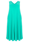 Dress sleeveless A-line DOLCE - turquoise - #4