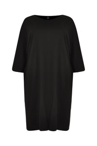 Midi dress pockets COTTON - black - #4