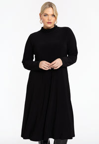 Dress mid calf turtleneck DOLCE - black - #1