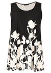Singlet flare BOUQUET - black