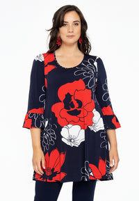 Tunic wide bottom POPPY - red - #1