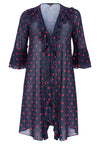 Cardi-Blouse Frilled DOTS - blue - #4