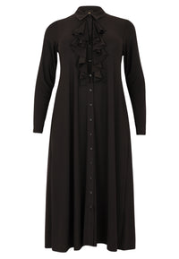 Blouse dress A-line Frilled DOLCE - black - #4