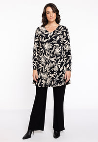 Tunic V-neck Pleat NORALY - black - #1