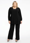 Tunic Wide Bottom Strass Ribbon DOLCE - black - #1