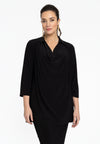 Tunic flare waterfall DOLCE - black
