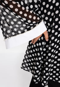 Tunic wide bottom DOTS - black - #4