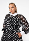 Dress flare DOTS - black - #5