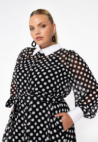 Dress flare DOTS - black - #5