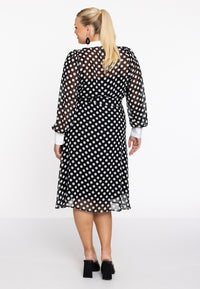 Dress flare DOTS - black - #3