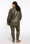 Blouse FAUX LEATHER - light green - #3
