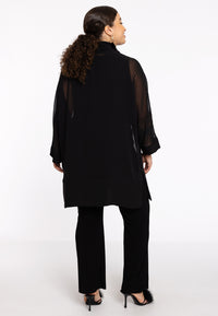 Tunic with collar CHIFFON - black - #3