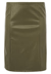 Pencil skirt FAUX LEATHER - light green - #4