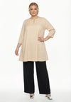 Tunic wide bottom SATIN - pink - #2