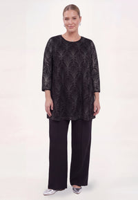 Tunic A-line SILVER LUX - black - #1