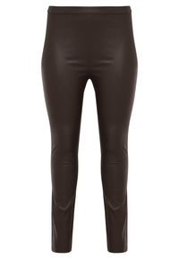 Legging full stretch leather - brown - #1