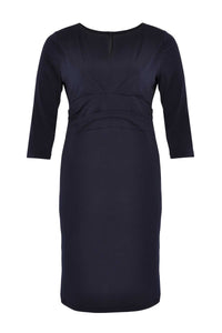 Dress pleated waist - blue - #4