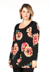 Tunic flare beaded BARI - black - #2