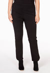 Trousers round slits INTERLOCK - black