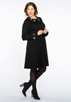 Dress beaded collar INTERLOCK - black