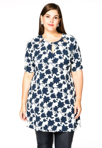 Tunic wide bottom CLAUDIA - white - #2