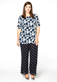Trousers long DOTS - blue - #1