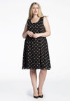 Dress sleeveless DOTS - black